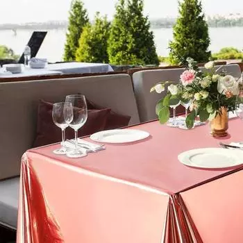 Одноразовая прямоугольная скатерть для вечеринки, водонепроницаемая крышка для стола, однотонная, устойчивая к разрыву, легко чистящаяся защитная крышка для обеденного стола