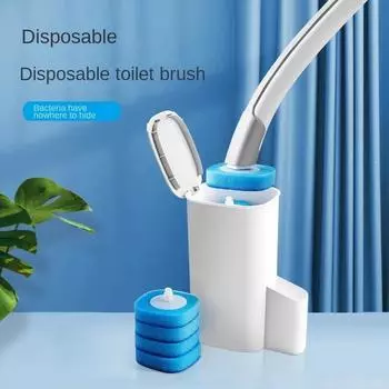 Одноразовая система очистки туалета Бытовая без тупика Набор щеток для чистки туалета Чистящий артефакт Не грязные руки