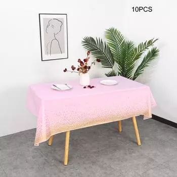 Одноразовая скатерть 10шт вечерние PEVA пластиковая скатерть водонепроницаемая и маслостойкая белый