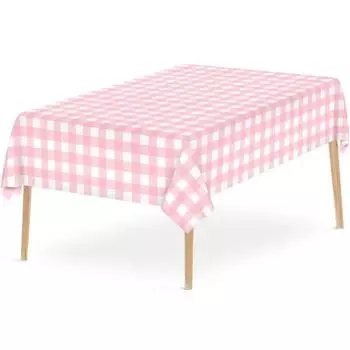 Одноразовая скатерть красно-черная клетчатая скатерть Рождество пикник вечеринка день рождения свадьба водонепроницаемая скатерть для стола декор стола 53.93x107.8inch розовый