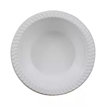 Одноразовая суповая тарелка, 6-дюймовая одноразовая тарелка, круглая тарелка, подходит для вечеринок и мероприятий на открытом воздухе, 100 шт. One Size белый