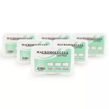 Одноразовая зубная нить белого цвета, 6 шт., 50 шт. в упаковке
