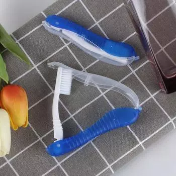 Одноразовая зубная щетка дорожная портативная складная мягкая щетина трансграничная зубная щетка складная зубная щетка 1PC синий