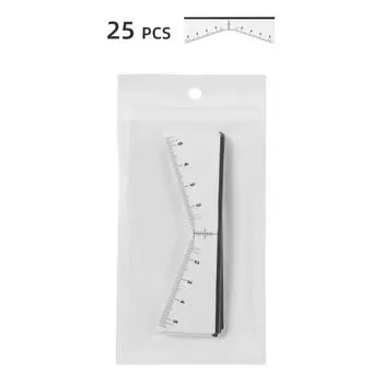 Одноразовые 20/25 шт. наклейки-линейки для бровей, самоклеящиеся, направляющие для позиционирования татуажа бровей, инструменты для перманентного макияжа, трафареты для разметки чёрный