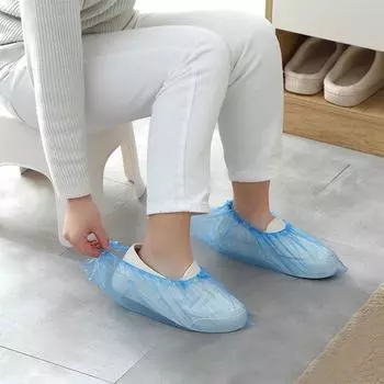 Одноразовые бахилы для путешествий в помещении и на открытом воздухе, водонепроницаемые пластиковые медицинские бахилы для взрослых 20 pcs