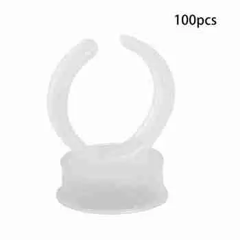 Одноразовые кольца для татуажа бровей, контейнер для пигментов, большой размер (100 шт) 100pcs