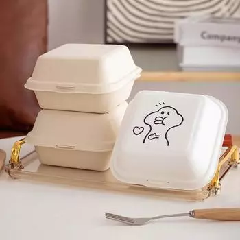 Одноразовые контейнеры для еды Bento, выпечка, десерт, микроволновая печь, бургеры, закуски, миска для торта, пикник, кемпинг, 10 шт.