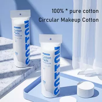 Одноразовые косметические ватные диски Beauty Cleaning влажные компрессные косметические ватные диски Edge трехслойные сэндвич косметические ватные диски 100 шт. 10 мл One Size