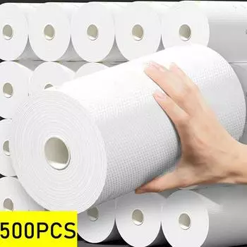 Одноразовые кухонные тряпки Утолщенные многоразовые нетканые чистящие салфетки Бытовые моющие полотенца для посуды Тканевые бумажные полотенца Губки для мытья посуды