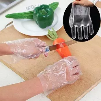 Одноразовые перчатки, пластиковые перчатки, прозрачные для кухни, приготовления пищи, очистки, обработки пищевых продуктов