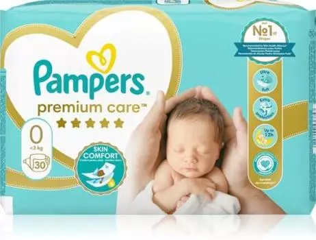Одноразовые подгузники Pampers Premium Care Size 0 TU прозрачный