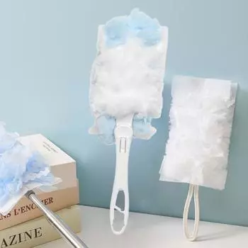 Одноразовые щетки из волокна со съемной ручкой для уборки стола, адсорбция пыли синий/белый