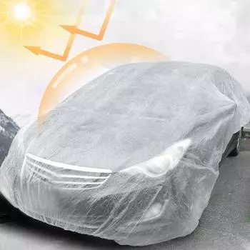 Одноразовый автомобильный чехол, пластиковая автомобильная одежда, универсальная защита от дождя и пыли, гаражное полное покрытие, прозрачная защита от пыли и дождя прозрачный