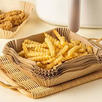 Одноразовый бумажный вкладыш для аэрофритюрницы Антипригарный коврик Пароварка Квадратные бумажные коврики для выпечки Кухонные принадлежности для аэрофритюрницы Аксессуары для выпечки Yellow 30PCS-OPP