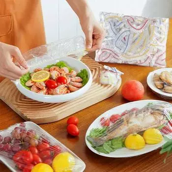 Одноразовый чехол для еды Хранение свежих продуктов в холодильнике Сумка для хранения фруктов Бытовая сумка для хранения овощей 50PCS