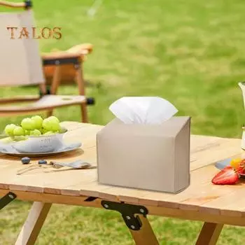 Одноразовый чехол для коробки для полотенец для рук, однотонный дизайн, водонепроницаемый, легко моется, держатель для коробки для салфеток в ванной бежевый