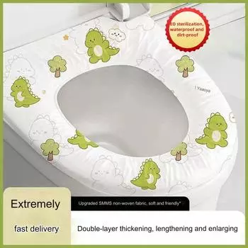 Одноразовый чехол на сиденье унитаза Travel Essential Портативный чехол на сиденье унитаза подходит для дома, гостиницы, общественного туалета и так далее. 10pcs белый