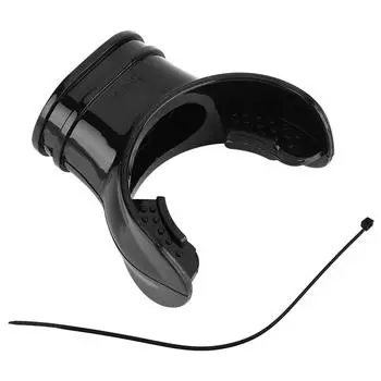 Одноразовый черный силиконовый профессиональный загубник для подводного плавания со стандартным прикусом (черный) чёрный