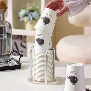 Одноразовый держатель для бумажных стаканчиков, диспенсер для чайных чашек, подставка для кофейной кружки, подставка для дома, кухни, кафе-бара, органайзер, полка для хранения чашек, принадлежности Unilateral золотистый