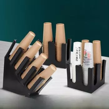 Одноразовый держатель для стакана и трубочки для кофе и молочного чая Single cup holder