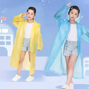 Одноразовый детский дождевик-пончо для путешествий, дождевик, пальто, аксессуары для походов на открытом воздухе, детский плащ, детская непромокаемая одежда