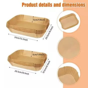 Одноразовый поднос для масла, масляная изолирующая прокладка, прямоугольная бумага для фритюрницы, бытовая бумага для выпечки, бумага для всасывания масла