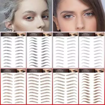 Одноразовый шаблон для бровей, линейка для бровей, наклейка, имитация татуировки бровей, наклейка для бровей, инструменты для макияжа, принадлежности для микроблейдинга A