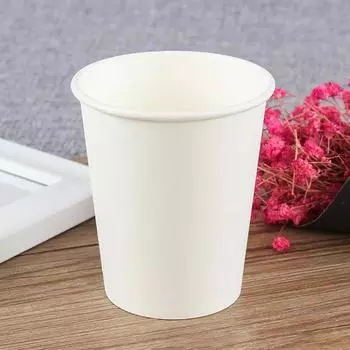 Одноразовый стаканчик ручной работы из чистого белого картона, бумажный стаканчик, утолщенный, прочный, для дома, офиса, кофейная чашка, чашка для чая с пузырьками 50pcs белый