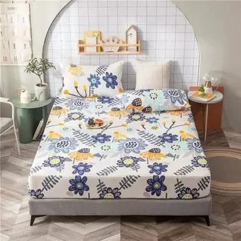 Однослойная простыня из 100% хлопка с принтом, мягкая и удобная простыня и наматрасник, фиксируемый резинкой. 2pc48x74cm