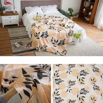 Однослойное стеганое одеяло Ripple Embo - Желтая ветвь