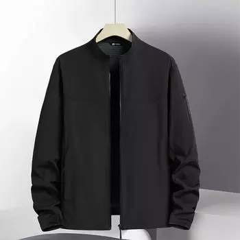 Однослойный штурмовой костюм мужской деловой повседневный спортивный ветрозащитный пиджак с воротником-стойкой 8XL