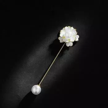 Однословная брошь-булавка женская брошь-камелия жемчуг японский и корейский темперамент куртка анти-светоотражающие булавки аксессуары