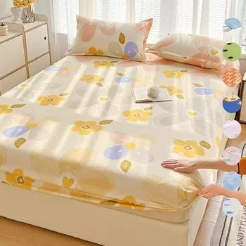 Односпальная двуспальная кровать, 1 шт., наматрасник, супермягкая простыня из микрофибры (Без наволочки) 120x200cm