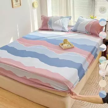 Односпальная двуспальная кровать, 1 шт., наматрасник, супермягкая простыня из микрофибры (Без наволочки) 90x200cm