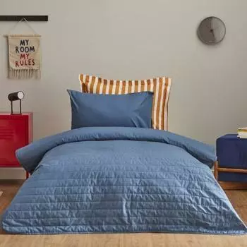 Односпальное покрывало Karaca Home Young Visto, цвет индиго