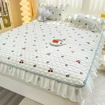 Односпальный двуспальный двуспальный хлопковый чехол для матраса с резинкой антибактериальная простыня на резинке без наволочки 150x200x30cm