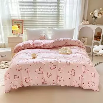 Односпальный пододеяльник Современный простой приятный для кожи чистый хлопковый пододеяльник 160x210 220x240 Большой размер постельного белья для двухместного использования Only 2 pillowcases