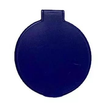 Одностороннее складное круглое зеркало пластиковое портативное компактное косметическое карманное зеркало белое синий