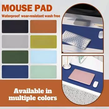 Односторонний кожаный коврик для стола, однотонный, водонепроницаемый, износостойкий, моющийся коврик для стола One Size