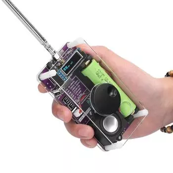 Односторонний полнодиапазонный высокочувствительный радиоприемник, интеллектуальный радиоприемник, многофункциональный радиоприемник черный белый