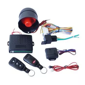 Односторонняя автомобильная сигнализация со звуком и светом сирены, защита от угона TSK-102-240, Plastic waterproof type чёрный