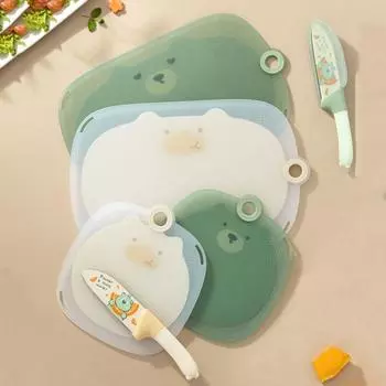 Односторонняя кухонная разделочная доска с рисунком коврик для резки фруктов и овощей белый