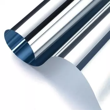 Односторонняя зеркальная оконная пленка, светоотражающая самоклеящаяся пленка, солнцезащитная оконная наклейка, теплоизоляция, защита конфиденциальности, тонировка стекла 40 x 100 cm