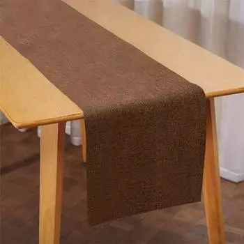 Однотонная атласная дорожка для стола, качественная скатерть для домашнего свадебного банкета, фестиваля, вечеринки, кейтеринга, украшения стола в отеле 30x275cm коричневый