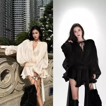 Однотонная блузка мини-платья для женщин V-образный вырез длинный рукав со шнуровкой милое платье женская одежда мода XL чёрный