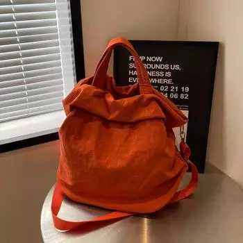 Однотонная большая вместительная сумка через плечо для женщин, женские сумки через плечо из высококачественного нейлона