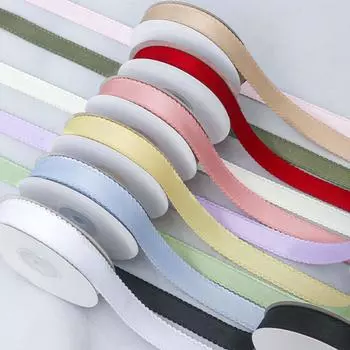 Однотонная бутиловая полиэстеровая лента, бант ручной работы, аксессуары для волос, одежда, подарочная коробка, лента для упаковки цветов, украшение для дома 1cm*50 yards/1 roll