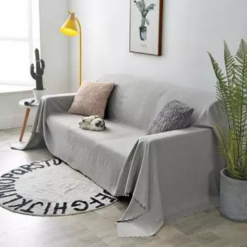 Однотонная диванная подушка Four Seasons, универсальное диванное полотенце, универсальный чехол, диванное полотенце, полностью покрытые, нескользящие подушки для сиденья, утолщенные 130*180cm розовый