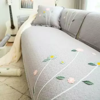 Однотонная диванная подушка из чистого хлопка, простой современный четырехсезонный универсальный тканевый чехол, чехол на спинку, нескользящая тканевая подушка сиденья 70*70