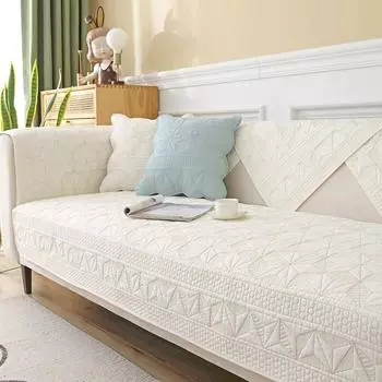 Однотонная диванная подушка из чистого хлопка, универсальная ткань для всех сезонов, хлопковая нескользящая подушка, летний чехол, тканевое полотенце, простой диван 70*70cm